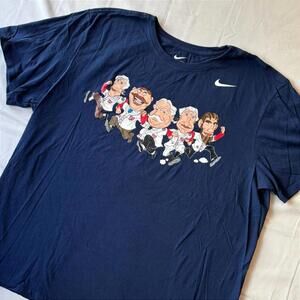 Washington Nationals Racing Presidents Nike Tee MLB Caricature Navy XXL